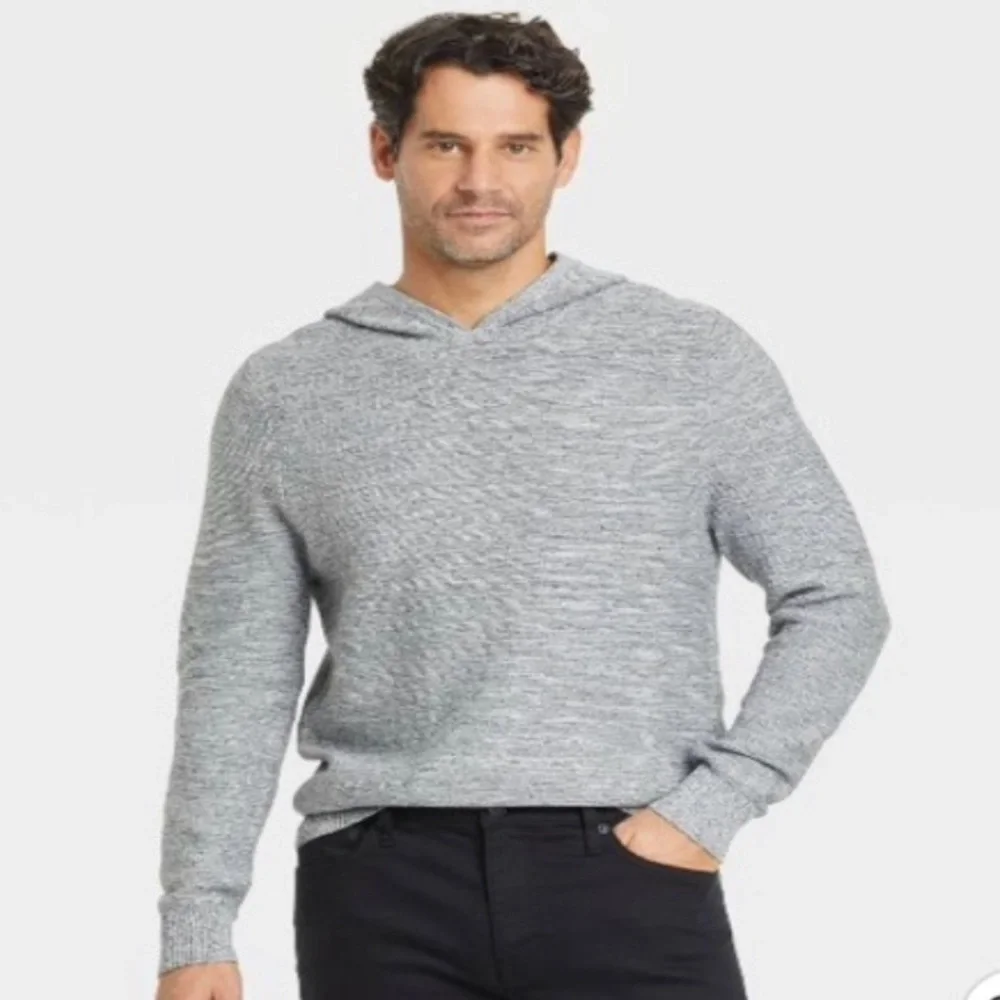 Target Goodfellow & Co. Hooded Standard Fit Pullover Sweater - Gray